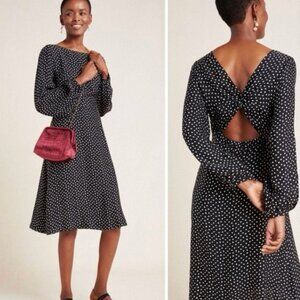 Anthropologie Black and White Polka Dot Dress